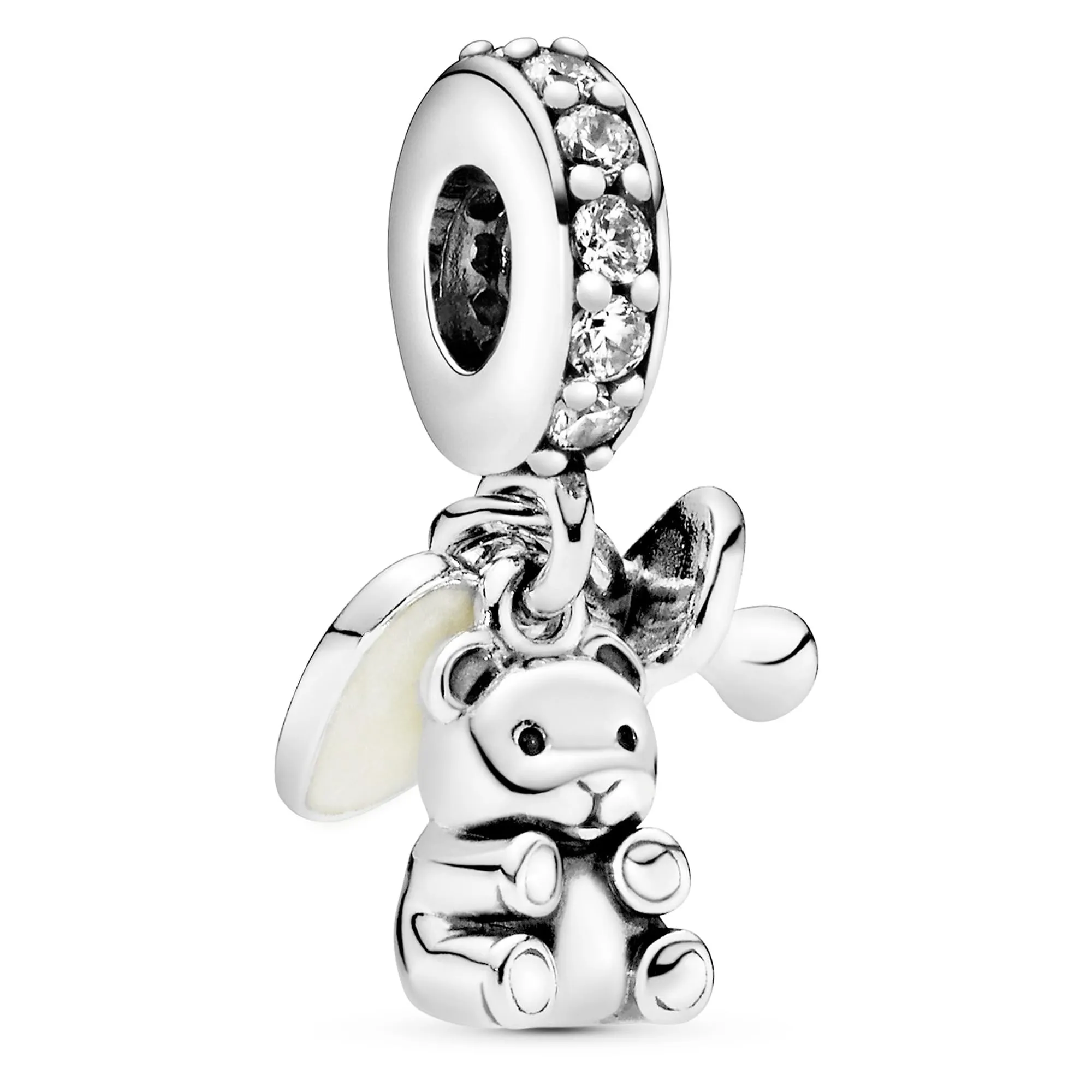 Pandora Passions Ciondolo in argento con zirconia cubica trasparente e smalto argentato - immagine 2