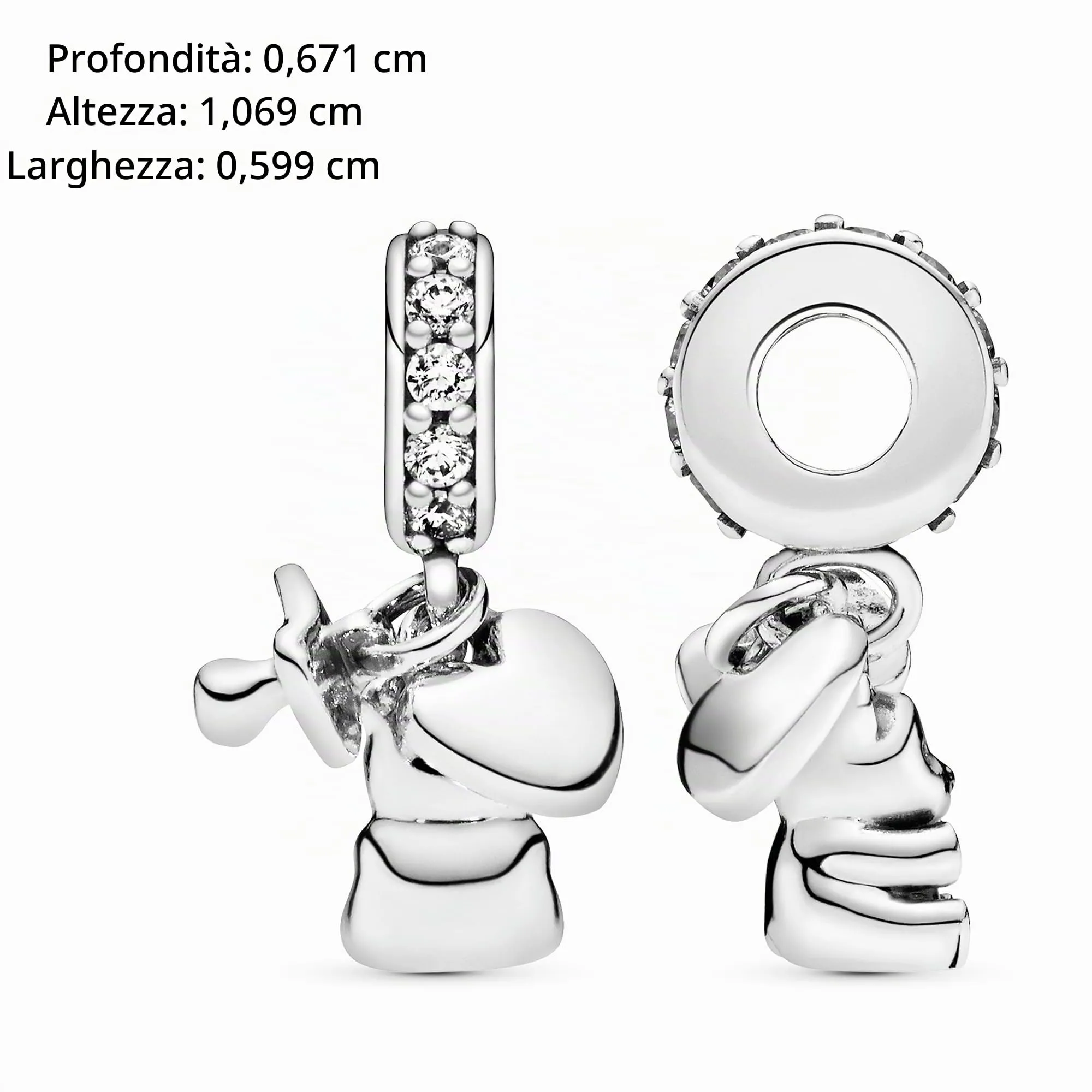 Pandora Passions Ciondolo in argento con zirconia cubica trasparente e smalto argentato - immagine 6
