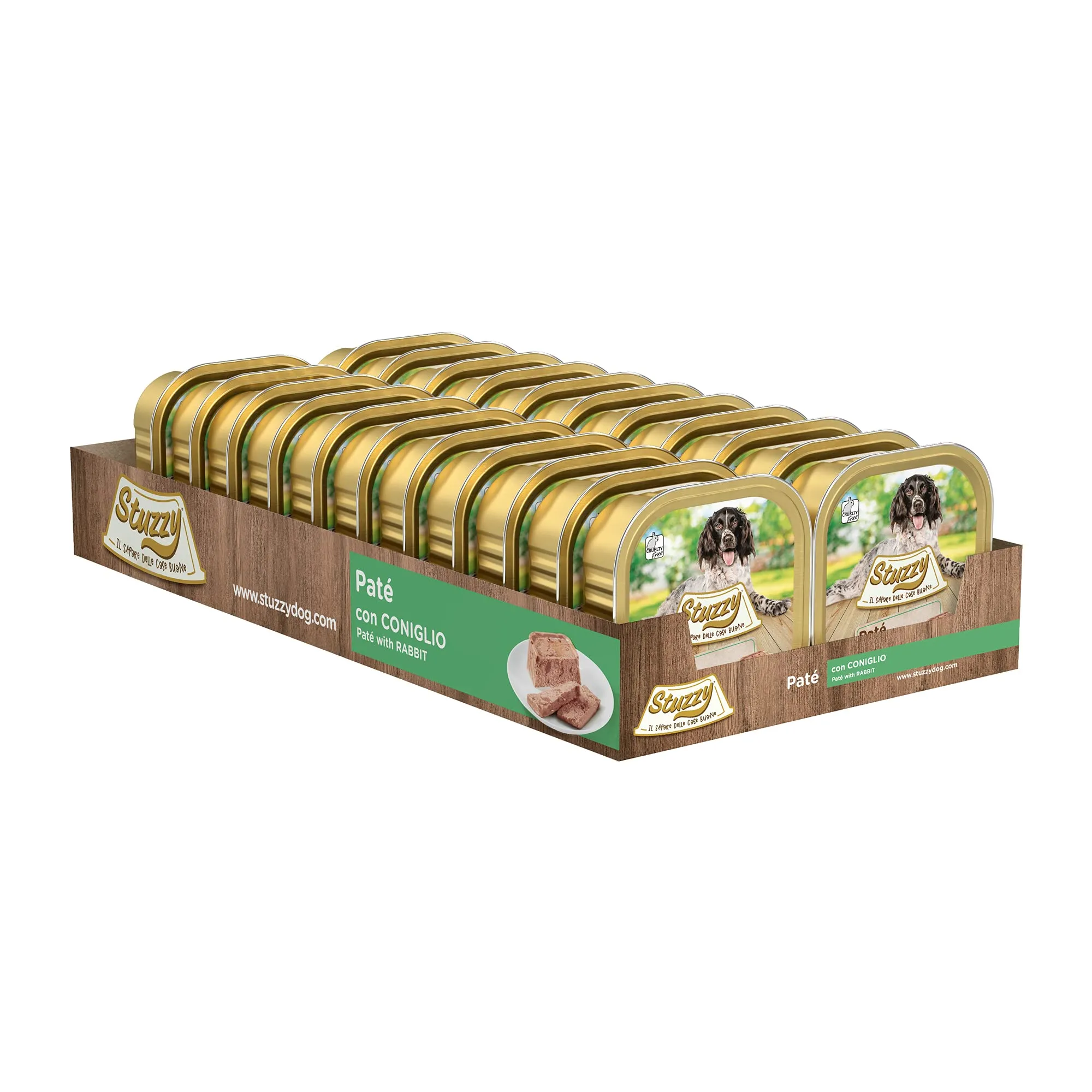 Stuzzy Cibo Umido per Cani Adulti al Gusto Coniglio, Paté e Carni in Pezzi, 3,3kg (22 x 150g) - immagine 3