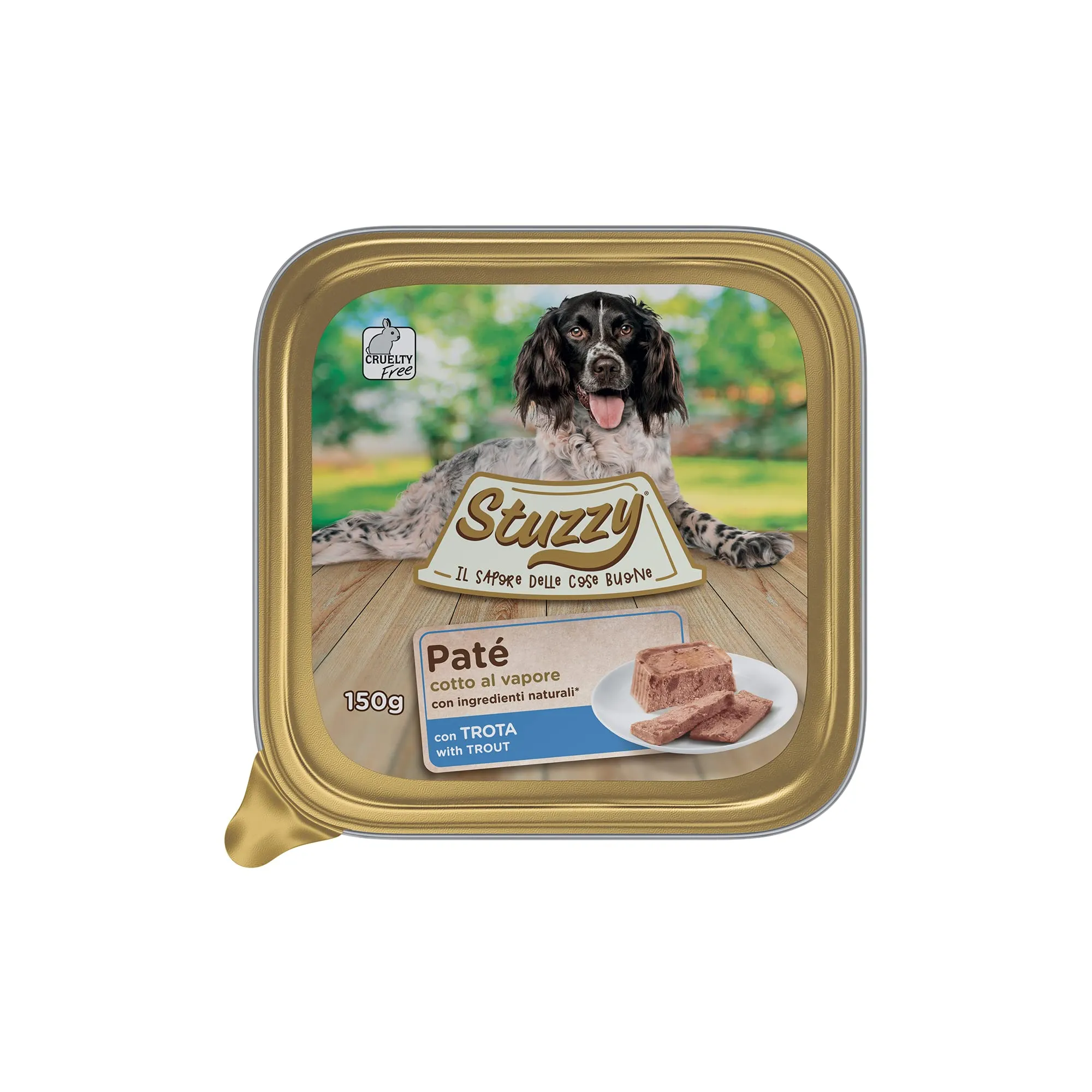 Stuzzy Cibo Umido per Cani Adulti al Gusto Manzo, Paté e Carni in Pezzi, 3,3 kg (22 x 150 g) - immagine 1