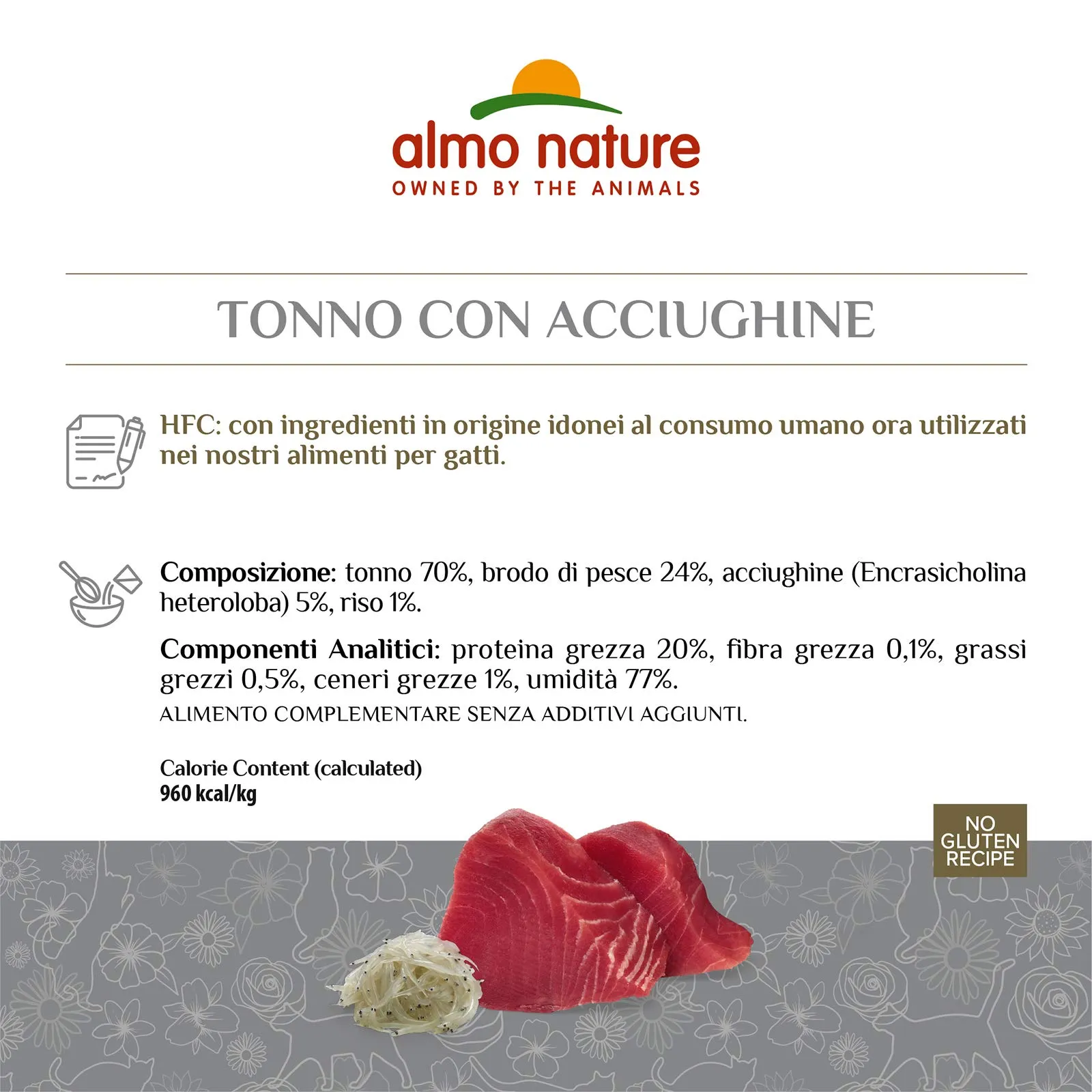 Almo Nature Mega Pack Tonno e Acciughine, Cibo Umido per Gatti Adulti, 6 x 70g - immagine 4