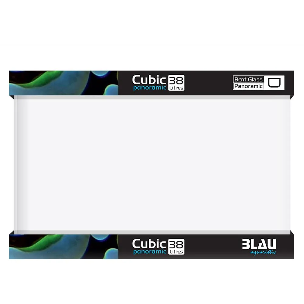 Blau Aquaristic Cubic Panoramic Aquarium 45x28x30 cm 38L - immagine 1
