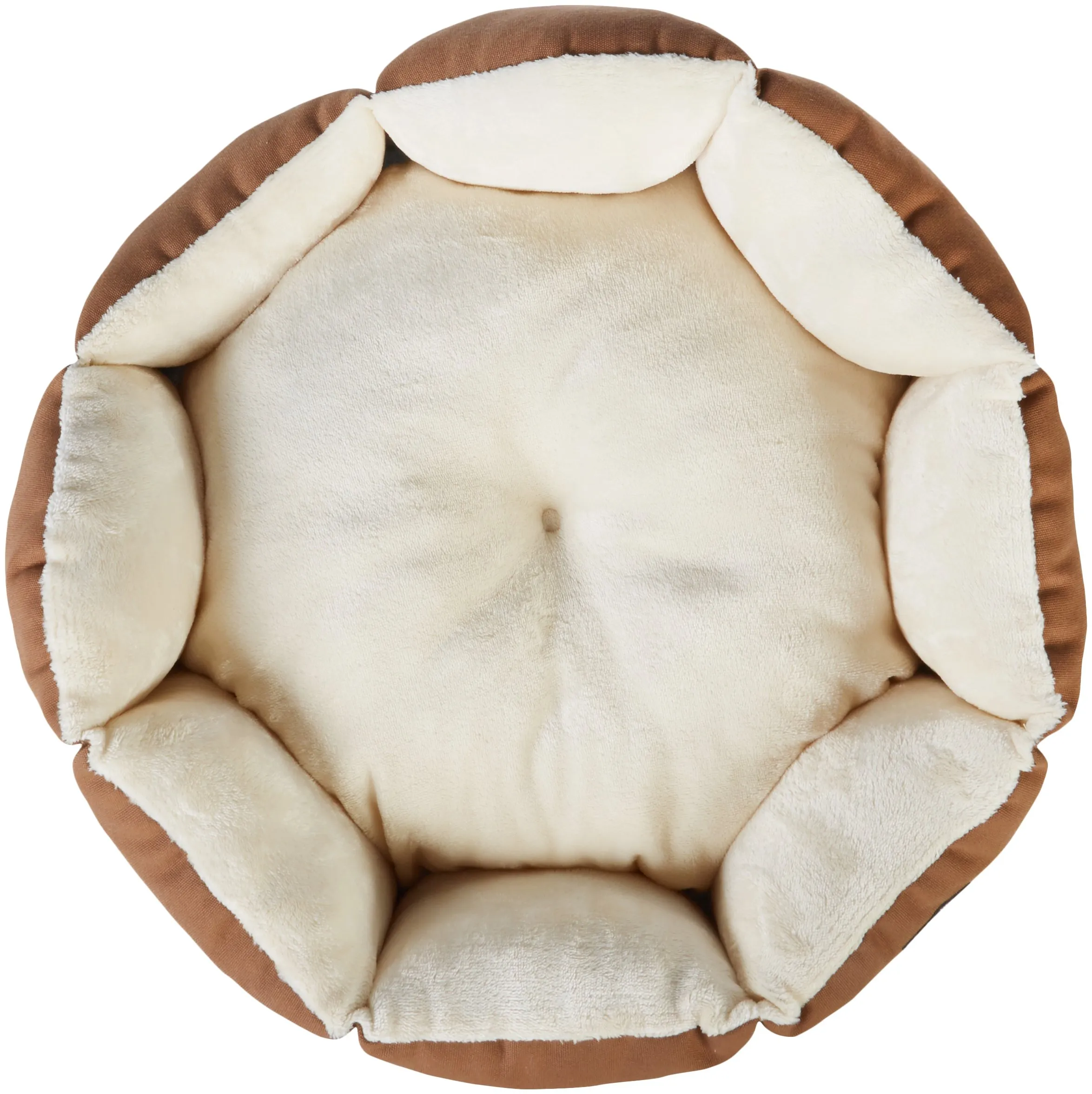Amazon Basics Lettino Ottagonale per Animali Domestici, 50 x 50 x 20 cm, Marrone e Avorio - immagine 4