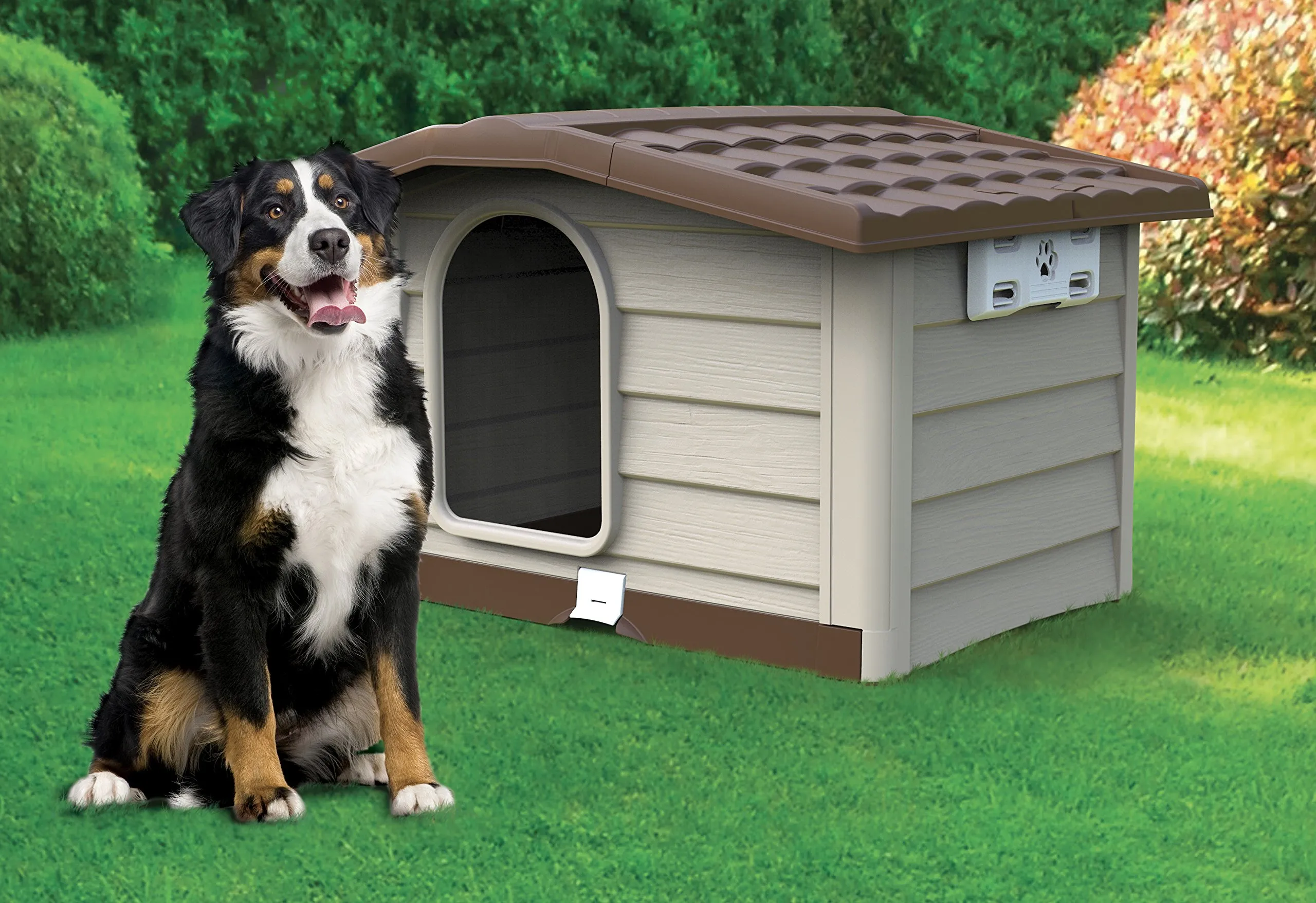 Bama Bungalow Dog House, Large, Beige, 110 x 94 x 77 cm - immagine 2