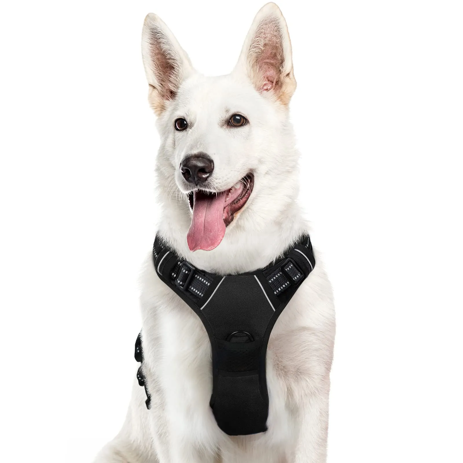 Eagloo Pettorina Cane ad H Anti Tiro, Nera, XL - immagine 1