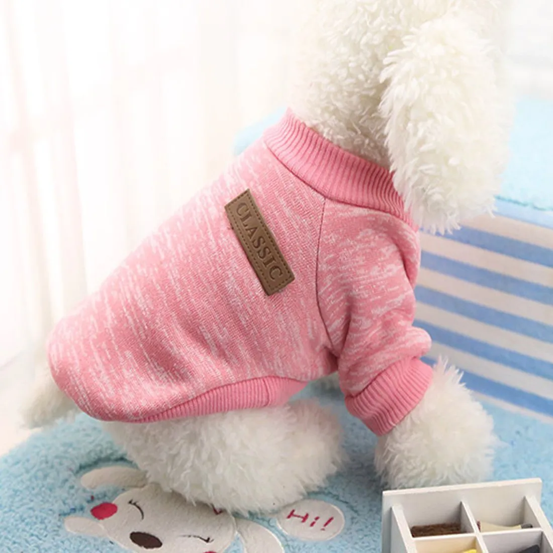 Idepet Maglione per animali domestici, Rosa, XS - immagine 3