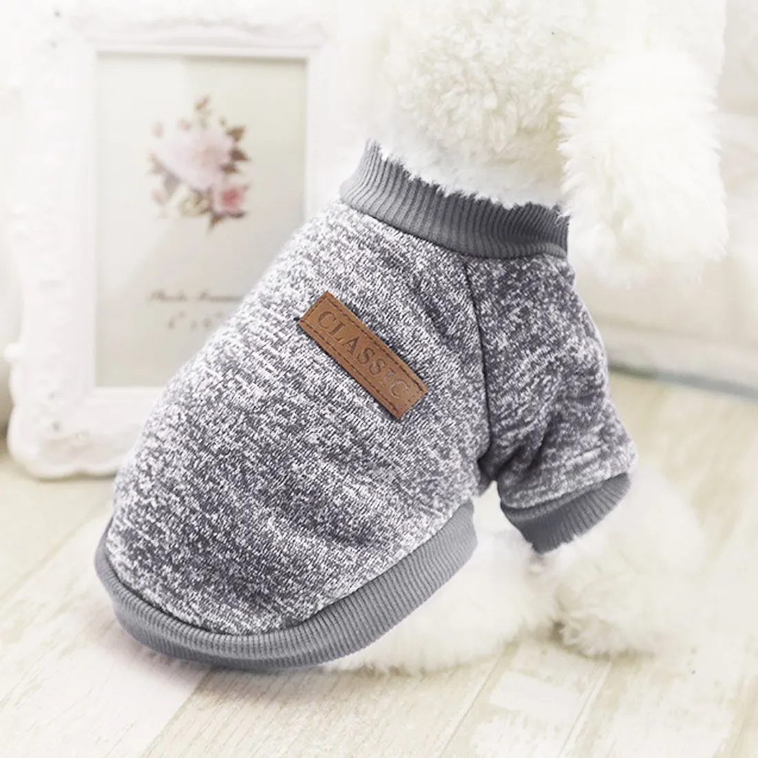Idepet Maglione per animali domestici, Grigio, S - immagine 3