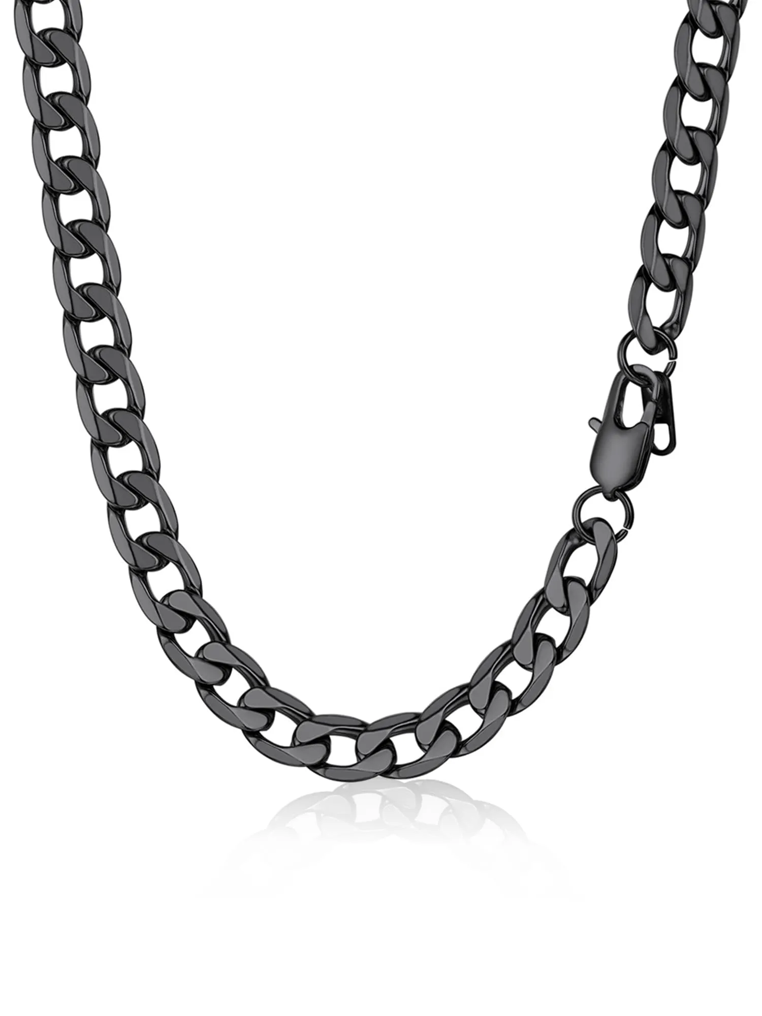 PROSTEEL Collana Uomo Catena Cubana in Acciaio Inossidabile 316L Nero 9mm 61cm - immagine 1