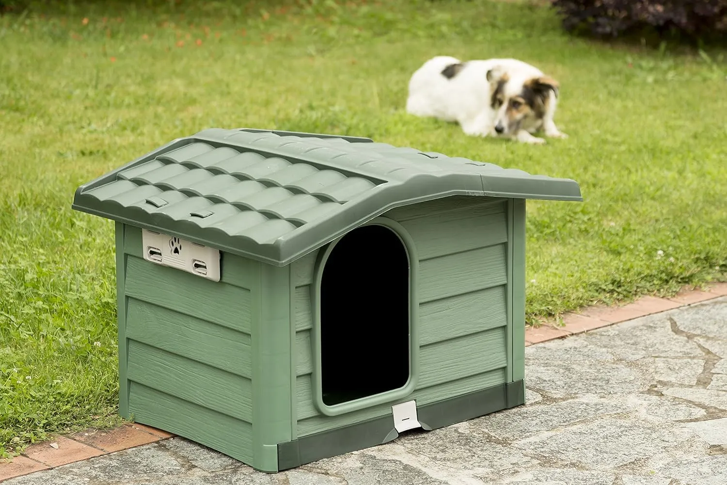 Bama Bungalow Cuccia, Verde, 110x94x77 cm - immagine 2