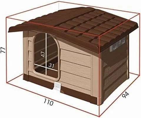 Bama Bungalow Cuccia, Verde, 110x94x77 cm - immagine 4