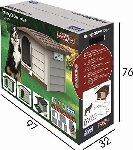 Bama Bungalow Cuccia, Verde, 110x94x77 cm - immagine 7