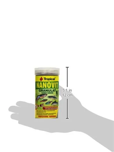 Tropical Nanovit Granulat for Fry and Small Aquarium Fish, Sinking Granules, 250ml / 175g - immagine 3