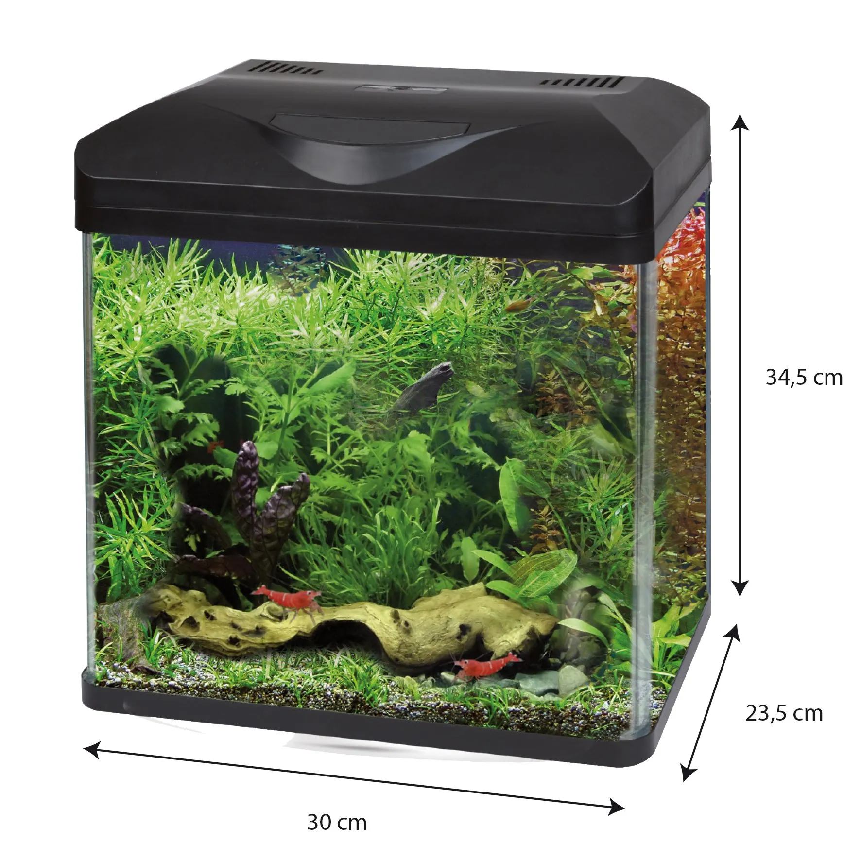 Croci Amtra Wave Laguna Led 30 Acquario, 18 L, 30 x 23.5 x 34.5 cm, Nero - immagine 6