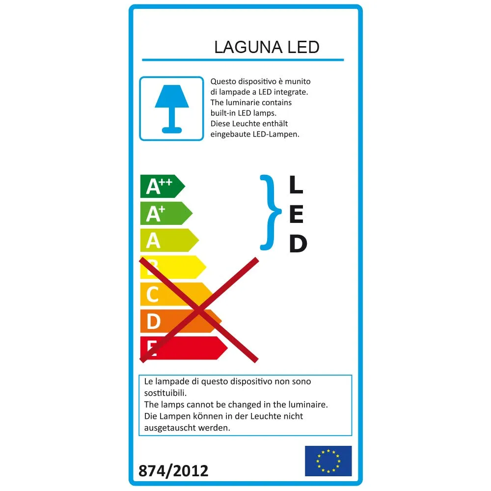 Amtra Laguna LED 50 Acquario in vetro 40 litri con coperchio, illuminazione LED e filtro, 48x27x45 cm - immagine 3