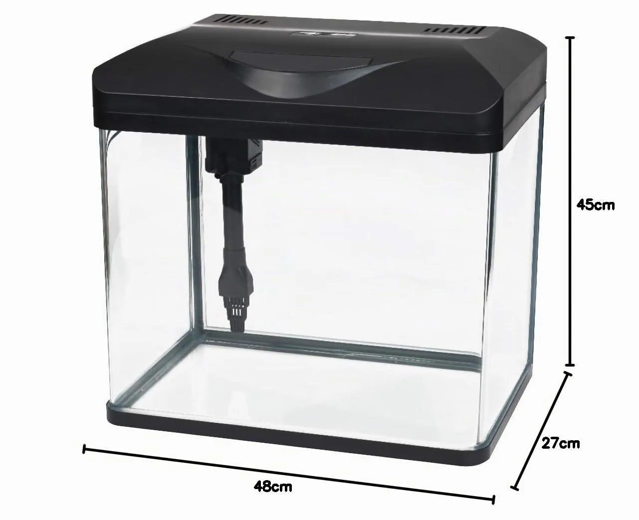 Amtra Laguna LED 50 Acquario in vetro 40 litri con coperchio, illuminazione LED e filtro, 48x27x45 cm - immagine 7