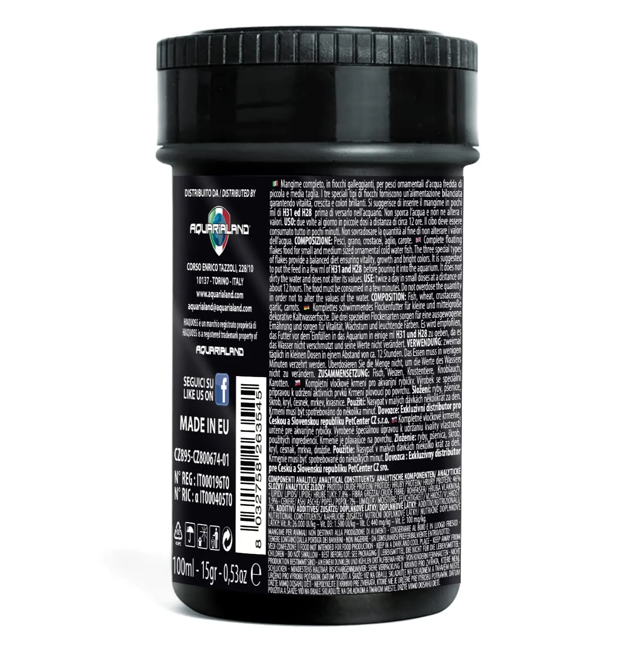 Haquoss Goldflake Mangime in Scaglie per Pesci Rossi, 15 g - immagine 2