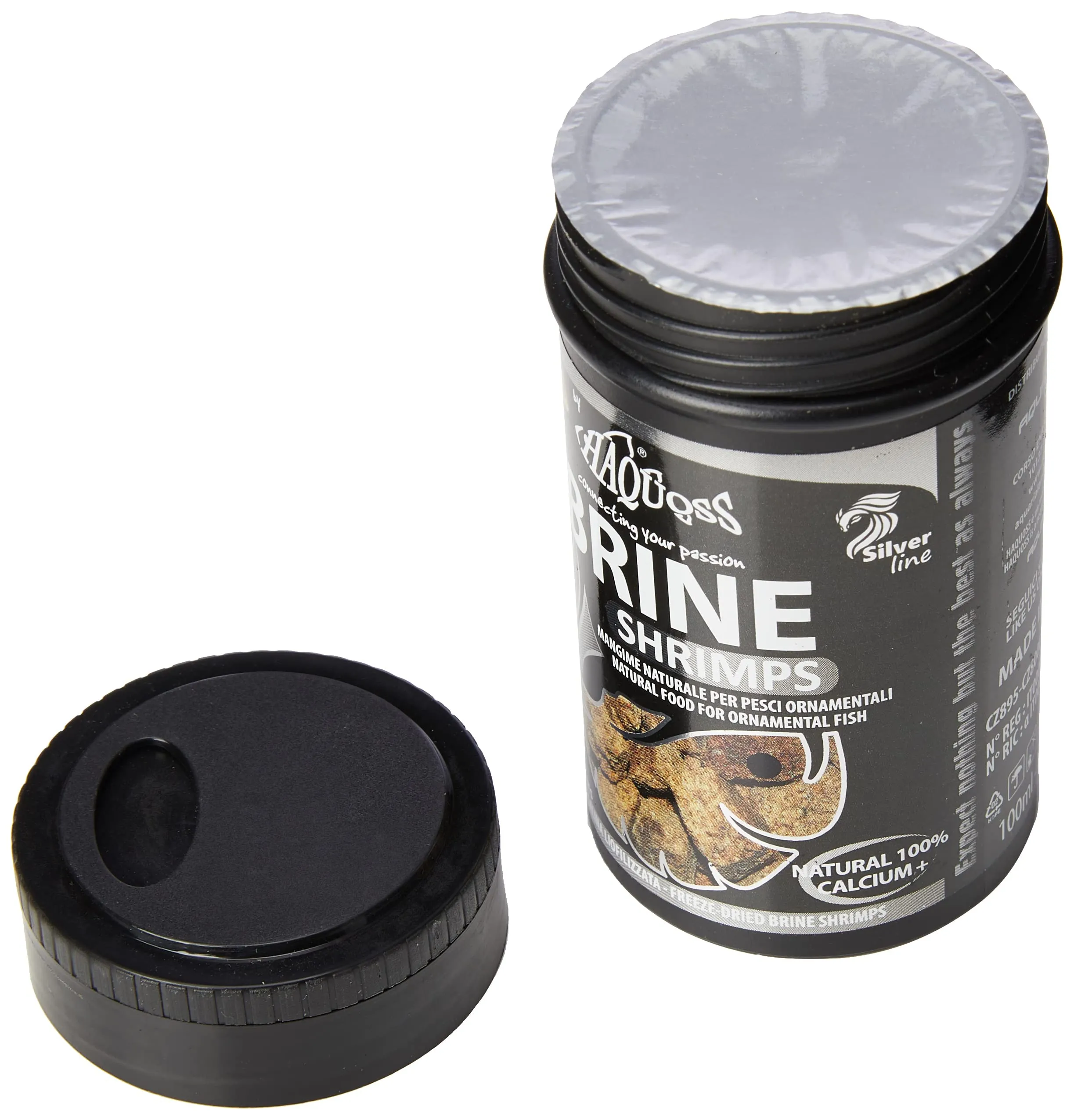 Haquoss Brine Shrimps Artemia Salina Liofilizzata per Pesci Tropicali d'Acqua Dolce e Marina, 100 ml/8 gr - immagine 2