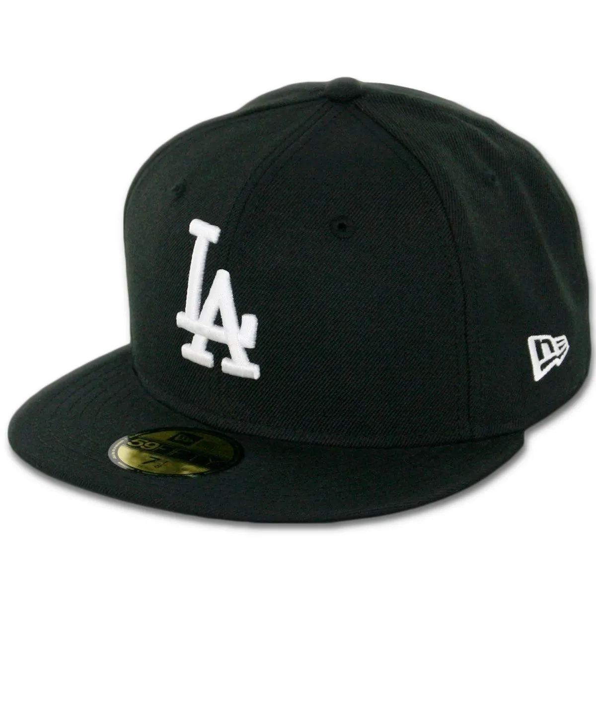 New Era x MLB Men's Los Angeles Dodgers Basic 56Fifty Fitted Hat Black/White 7 3/4 - immagine 1