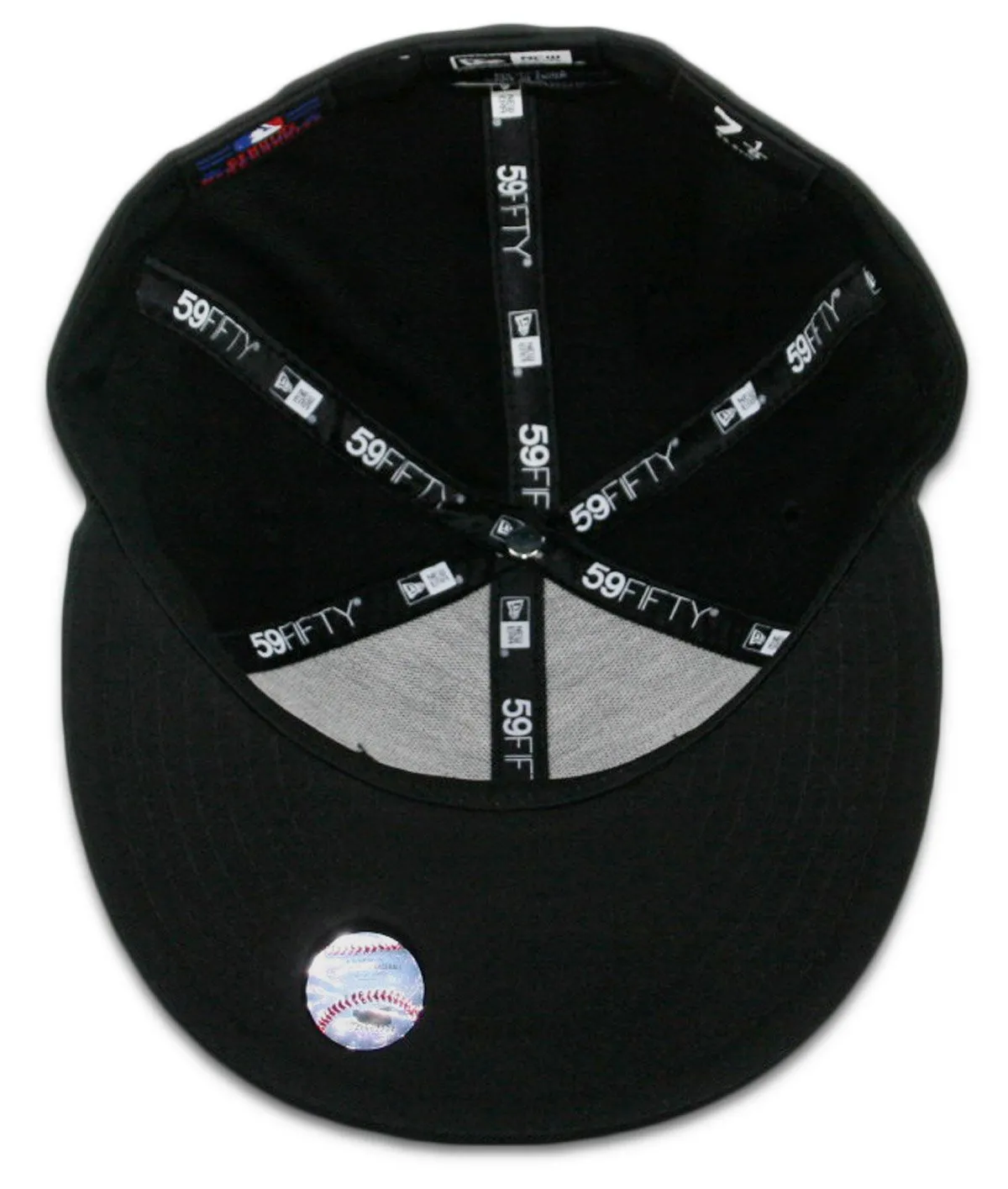New Era x MLB Men's Los Angeles Dodgers Basic 56Fifty Fitted Hat Black/White 7 3/4 - immagine 3