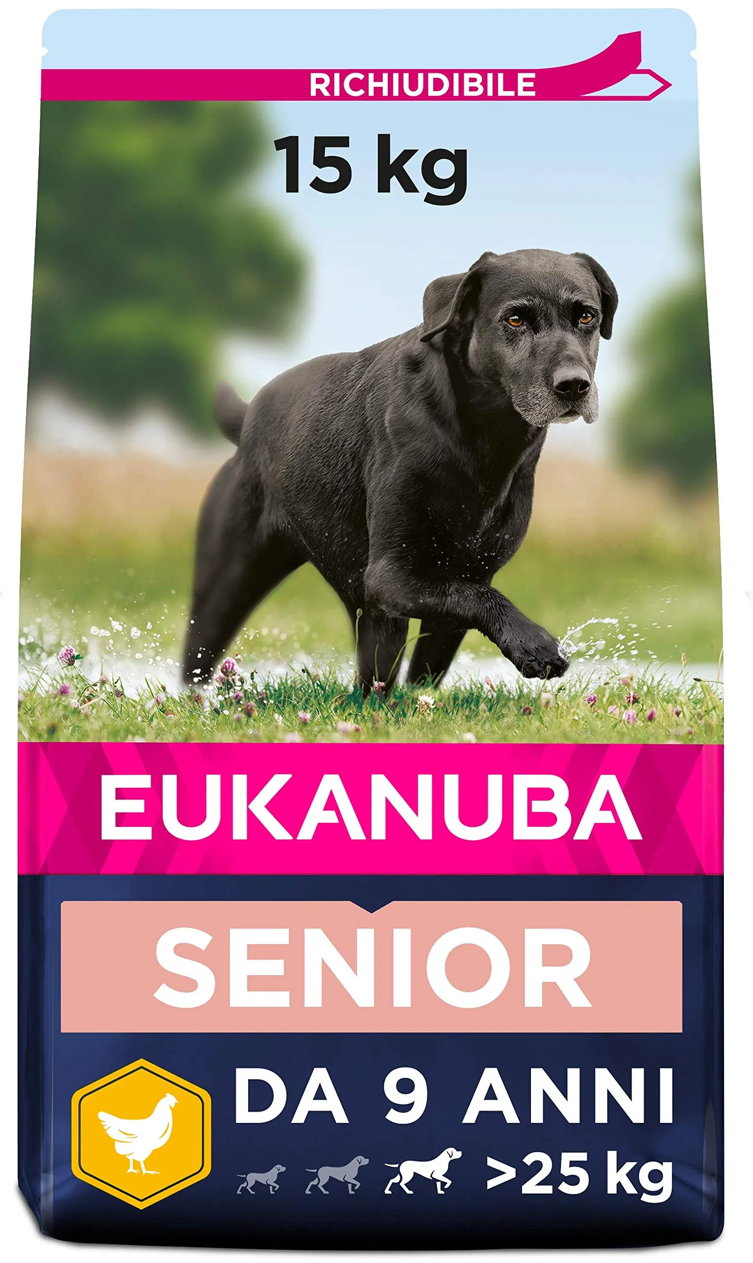 Eukanuba Cibo per cani senior razze grandi al pollo fresco, 15 kg - immagine 1