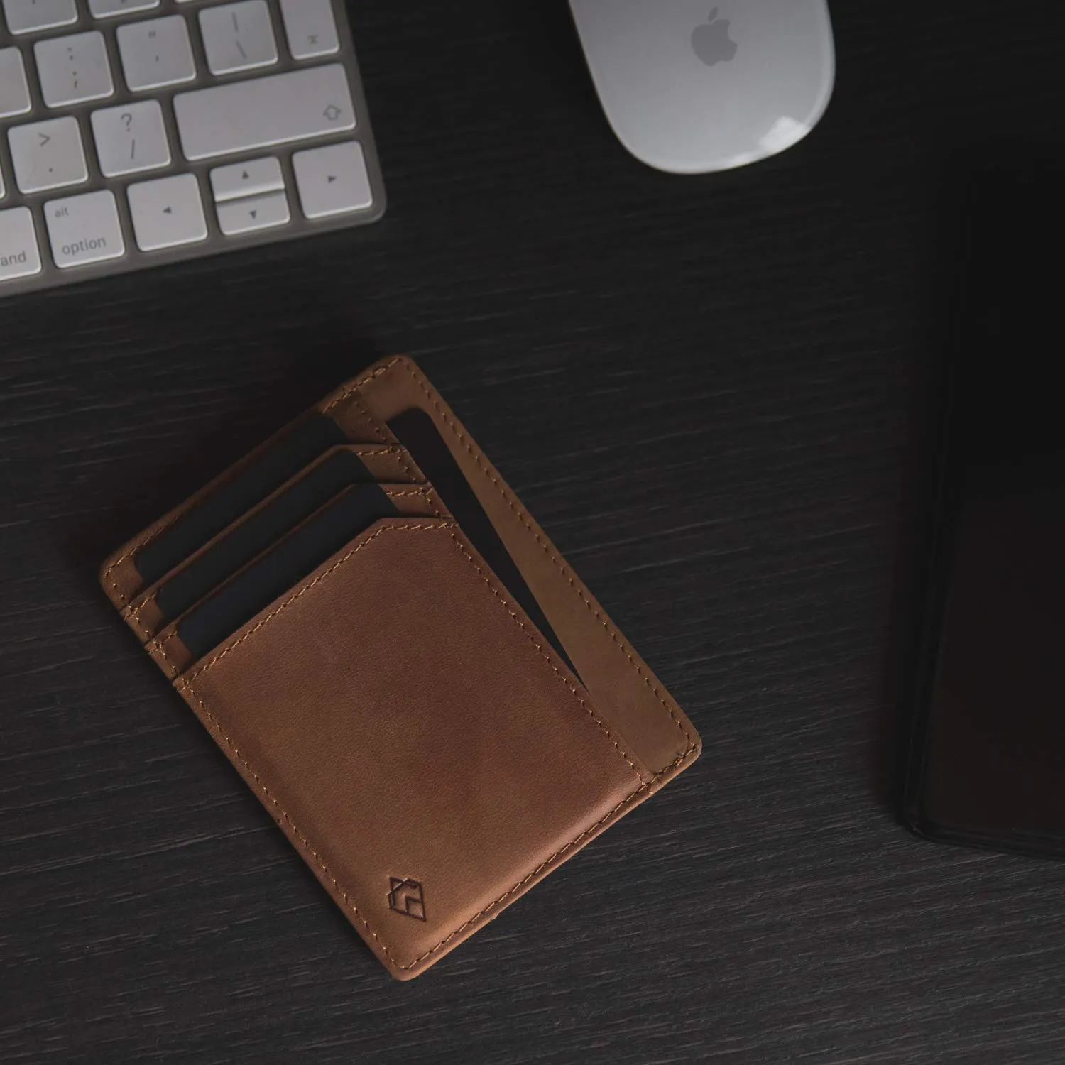 AKIELO Bravo Portafoglio Slim Porta Carte di Credito RFID - Edizione Marrone Chiaro - immagine 8