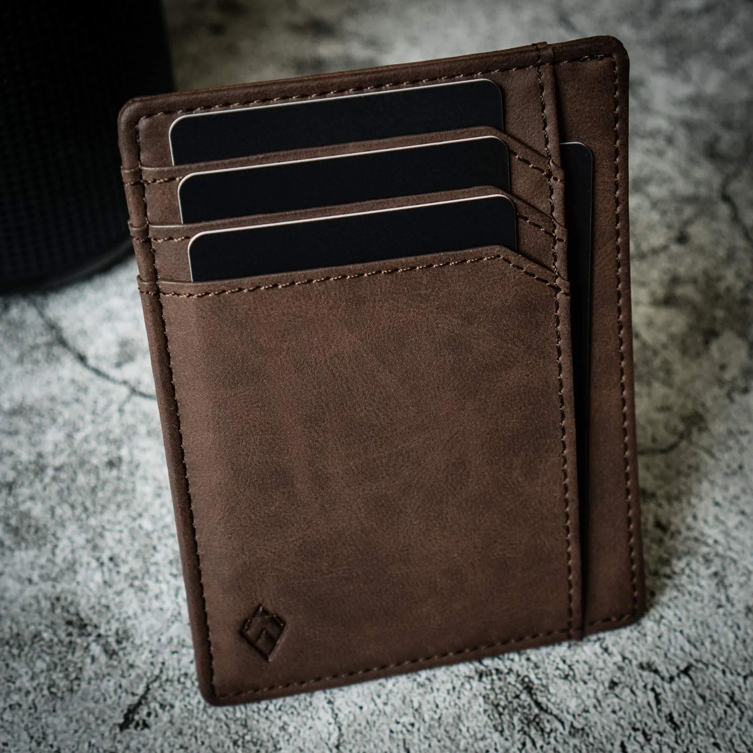AKIELO Bravo Portafoglio Uomo Slim Porta Carte di Credito con Blocco RFID - Edizione Moka Scuro - immagine 4