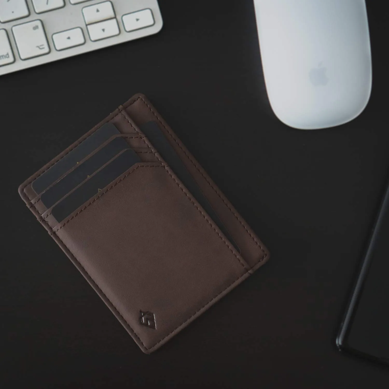 AKIELO Bravo Portafoglio Uomo Slim Porta Carte di Credito con Blocco RFID - Edizione Moka Scuro - immagine 6