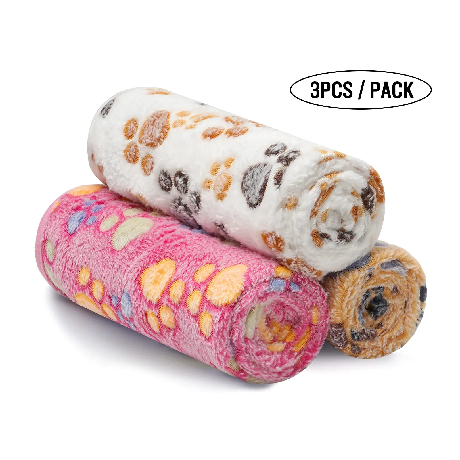 luciphia Coperta per Cane e Gatto in Flanella, Zampa, Small (60 * 40cm), 3 Pezzi - immagine 5