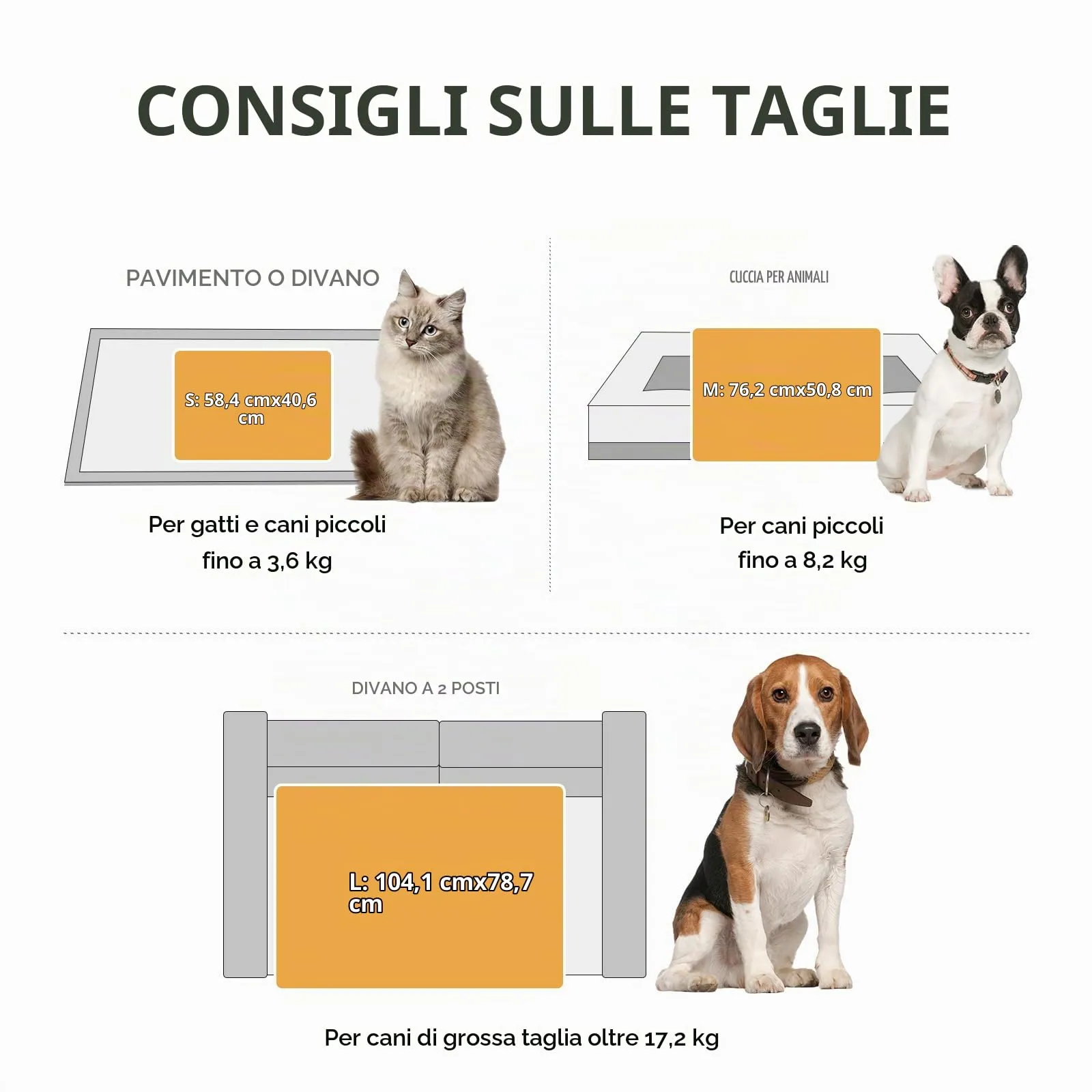 luciphia Coperta per Cane e Gatto in Flanella, Zampa, Medium (76 x 52cm), 3 Pezzi - immagine 4