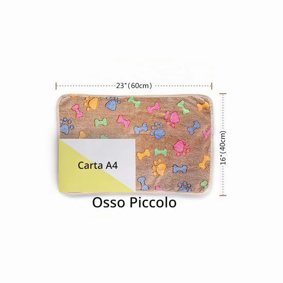 luciphia Coperta per Cane e Gatto in Flanella, 3 Pezzi, Osso, Small (60 x 40cm) - immagine 7