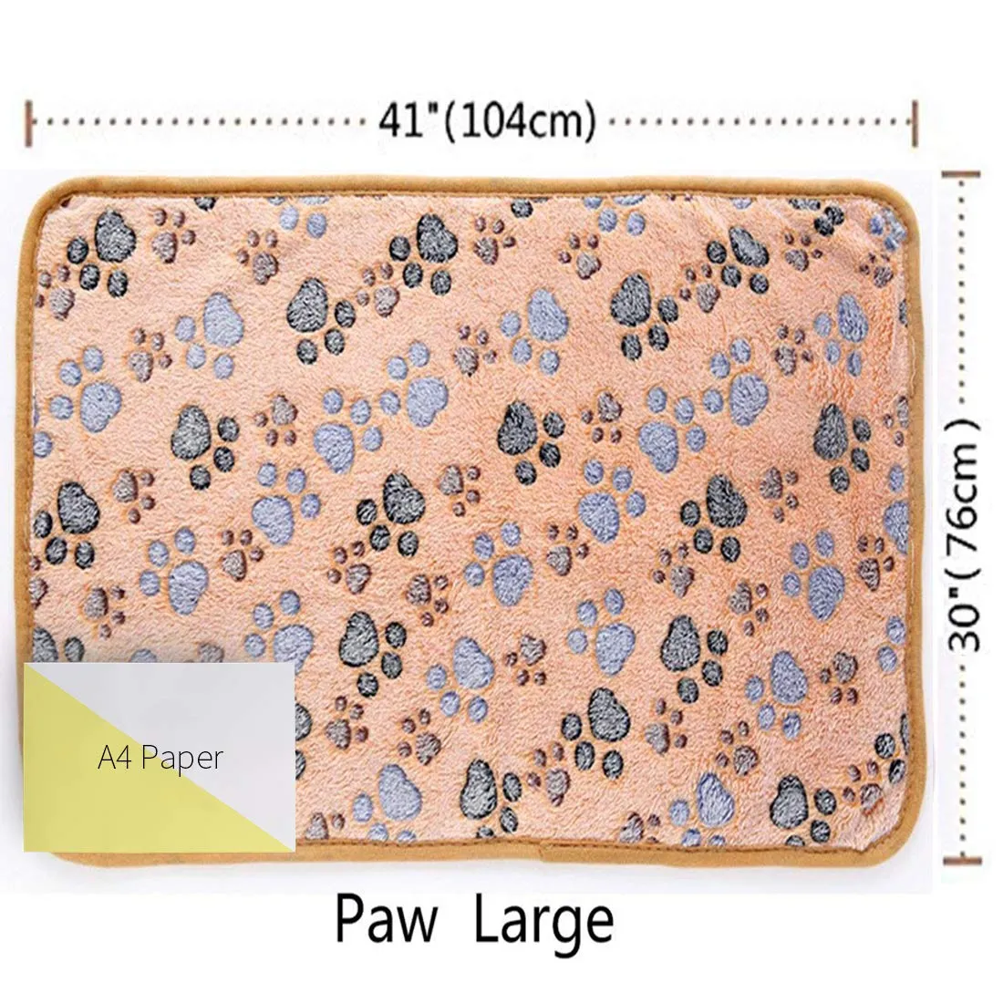 luciphia Coperta per Cane e Gatto in Flanella, Zampa, Large (104 x 76cm), 3 Pezzi - immagine 7