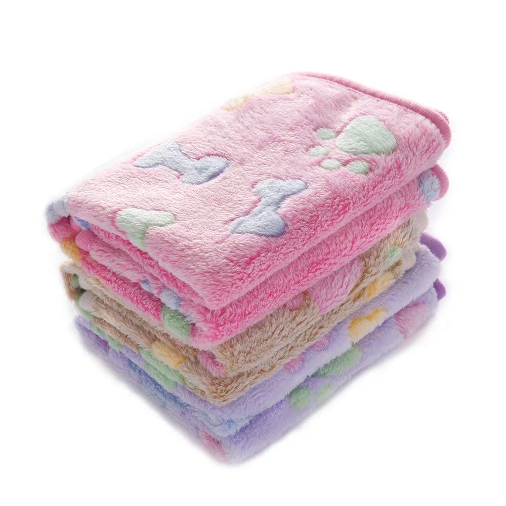 luciphia Coperta per Cane e Gatto in Flanella, Osso, Large (104 x 76cm), 3 Pezzi - immagine 1