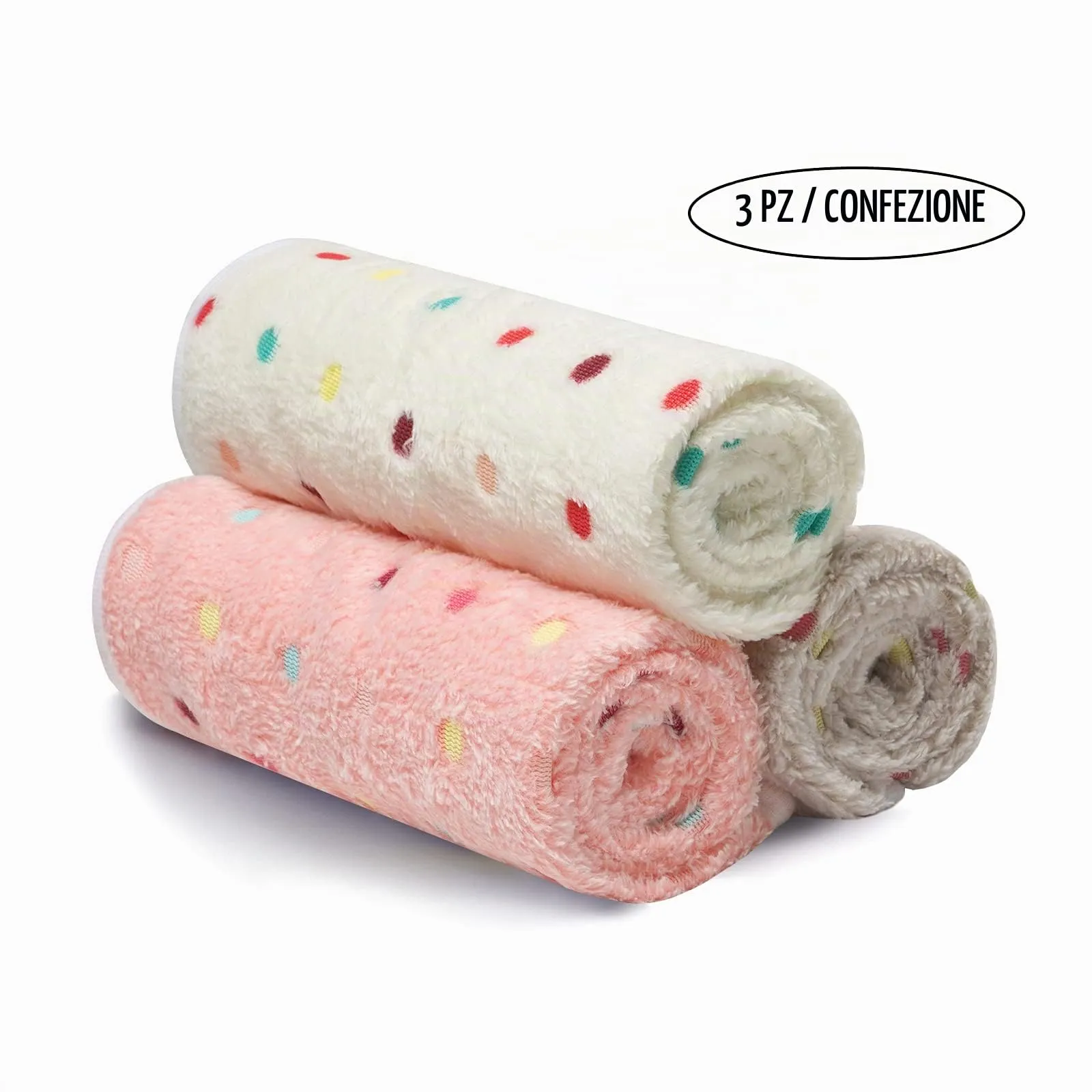 luciphia Coperta per Cane e Gatto in Flanella, Set da 3 Pezzi, Tonto, Large (104 x 76cm) - immagine 5