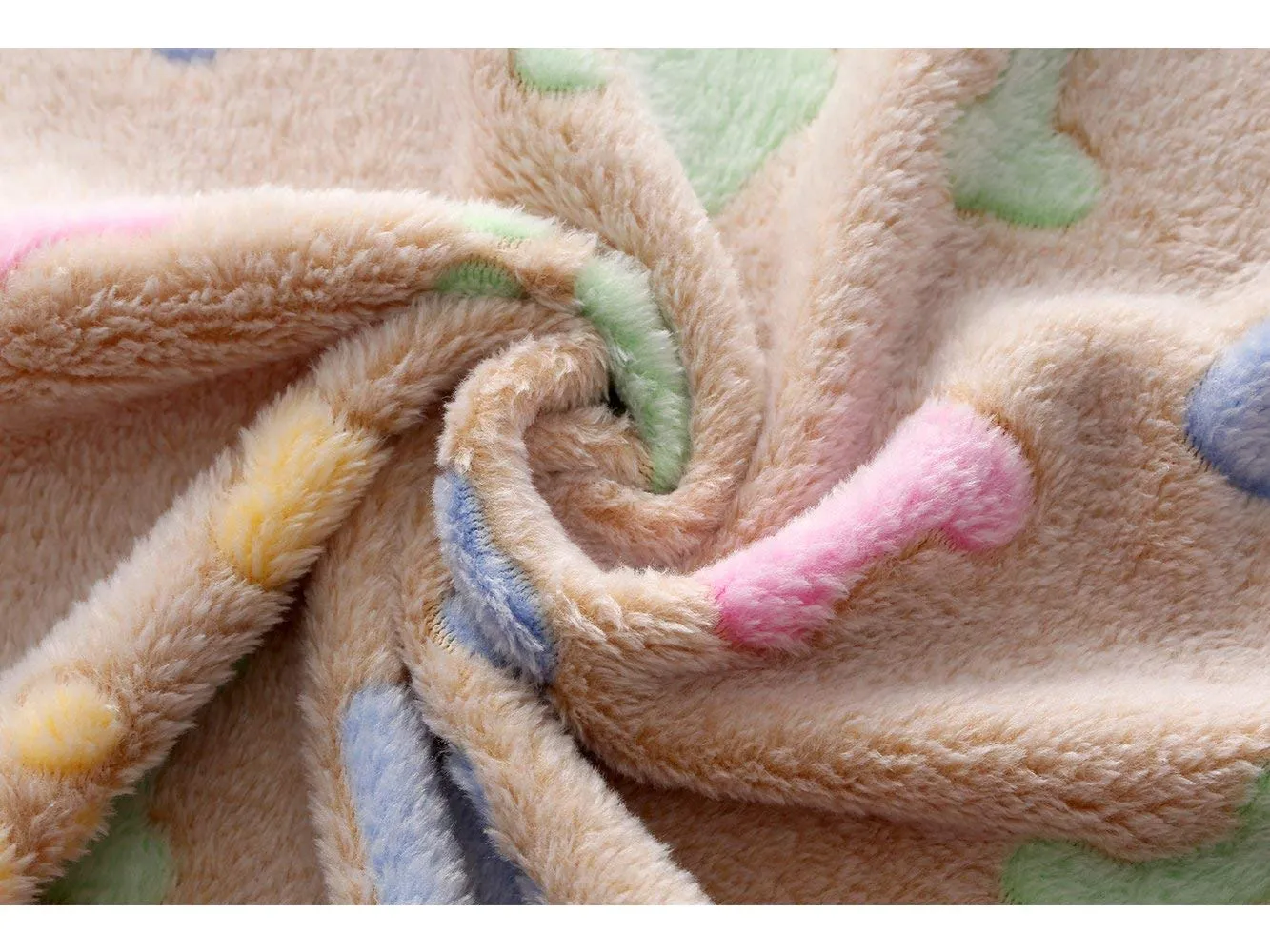 luciphia Coperta per Cane e Gatto in Flanella, Osso, Medium (76 x 52cm), 3 Pezzi - immagine 6