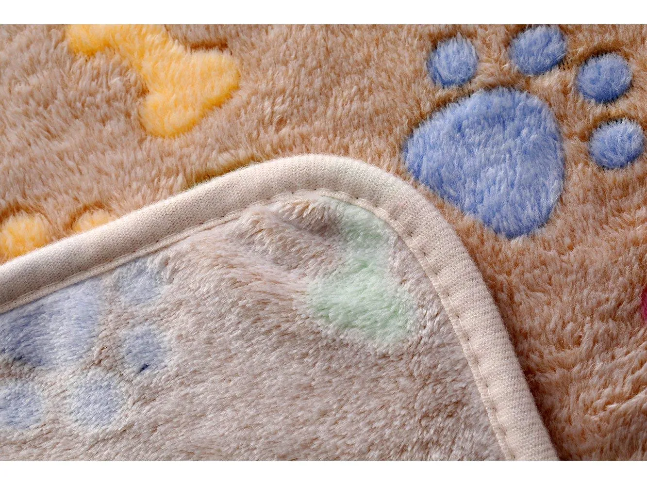 luciphia Coperta per Cane e Gatto in Flanella, Osso, Medium (76 x 52cm), 3 Pezzi - immagine 7