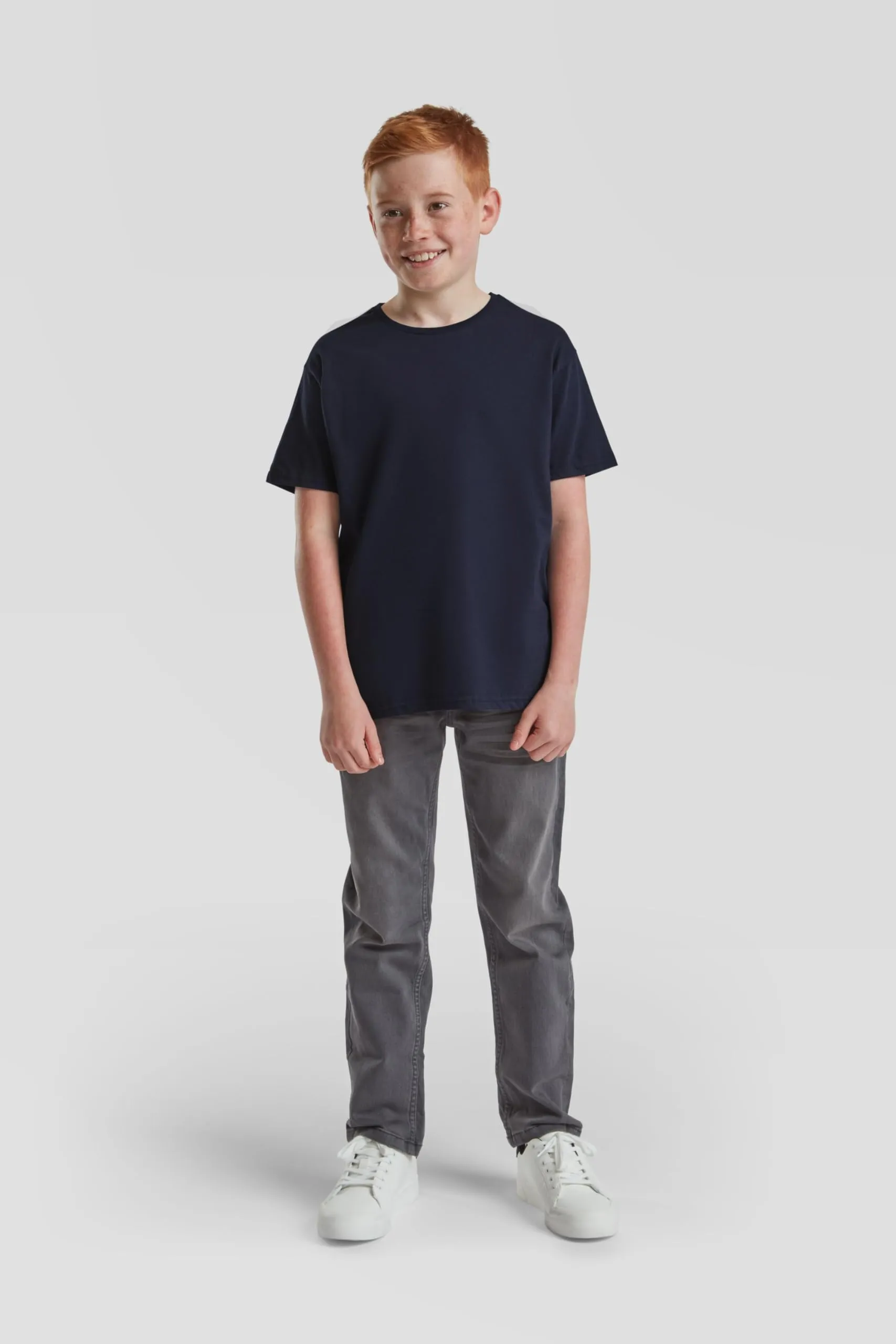 Fruit of the Loom Kids Iconic 150 T-Shirt, Deep Navy, 5-6 Years (104-116 cm) - immagine 2