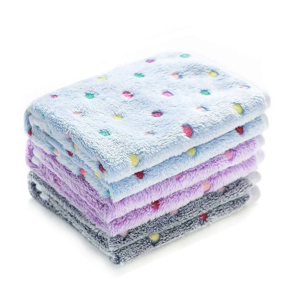 luciphia Coperta per Cane e Gatto in Flanella, 3 Pezzi, Punto, Medium (76 x 52cm) - immagine 1