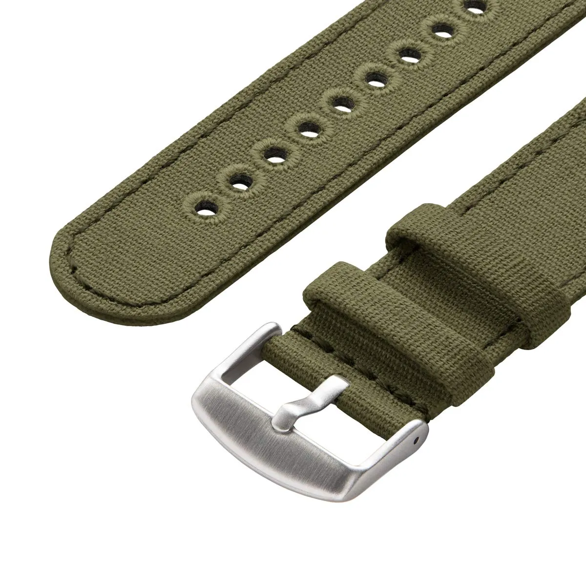 Archer Watch Straps Cinturini per Orologio in Tela a Sgancio Rapido, Verde Oliva Chiaro, 20mm - immagine 4