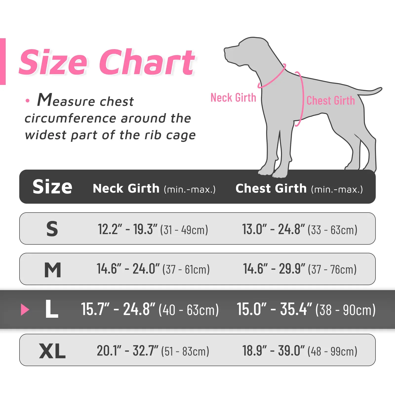 Eagloo Pettorina Cane ad H Anti Tiro, Rosa, Taglia L - immagine 2
