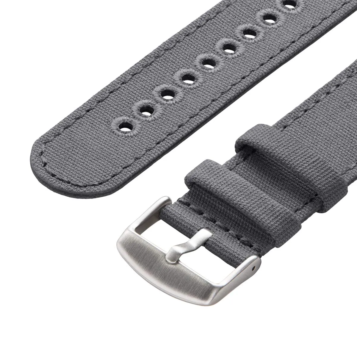 Archer Watch Straps Cinturini per Orologio in Tela a Sgancio Rapido, Grigio Ardesia, 20mm - immagine 4