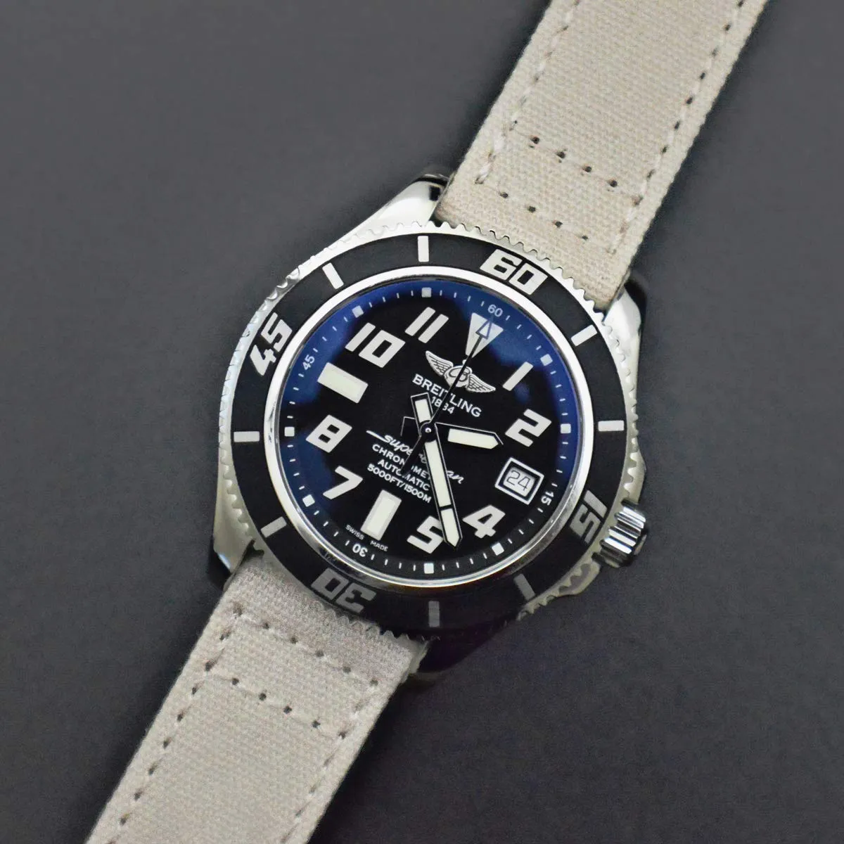 Archer Watch Straps Cinturini per Orologio in Tela a Sgancio Rapido, Bianco Avorio, 18mm - immagine 3