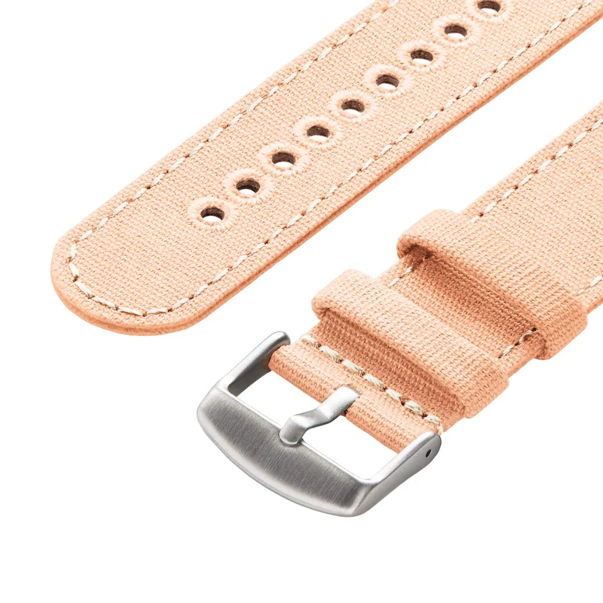 Archer Watch Straps Cinturini per Orologio in Tela a Sgancio Rapido, Rosa Corallo, 18mm - immagine 4