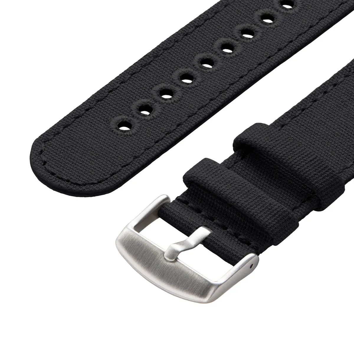 Archer Watch Straps Cinturini per Orologio in Tela a Sgancio Rapido, Nero, 22mm - immagine 4
