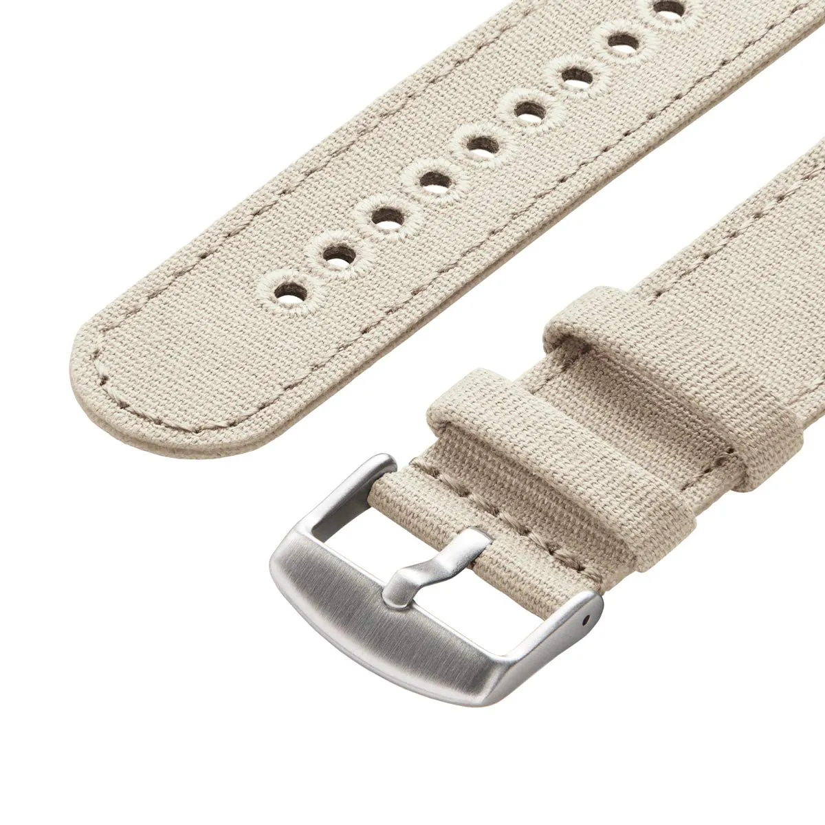 Archer Watch Straps Cinturini per Orologio in Tela a Sgancio Rapido, Bianco Avorio, 20mm - immagine 4