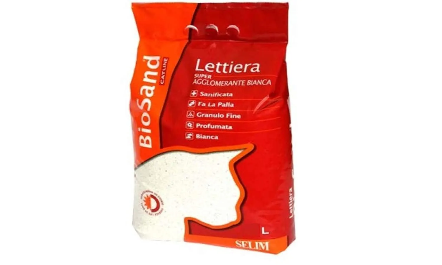 Selim Biosand Lettiera per Gatti Super Agglomerante Bianca Profumata, 15 Litri - immagine 1
