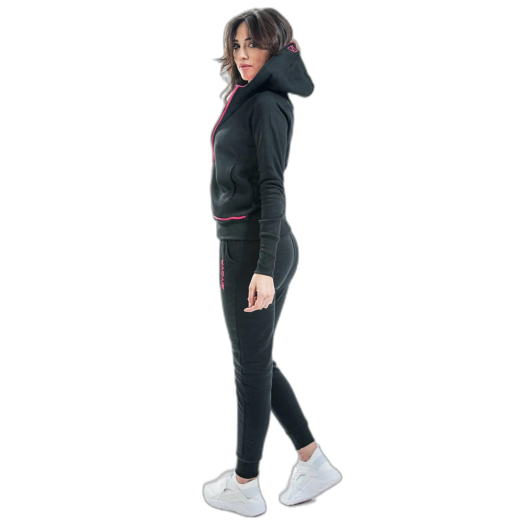 Givova Star New LFB26 Tuta Donna, Nero/Fuxia, S - immagine 2