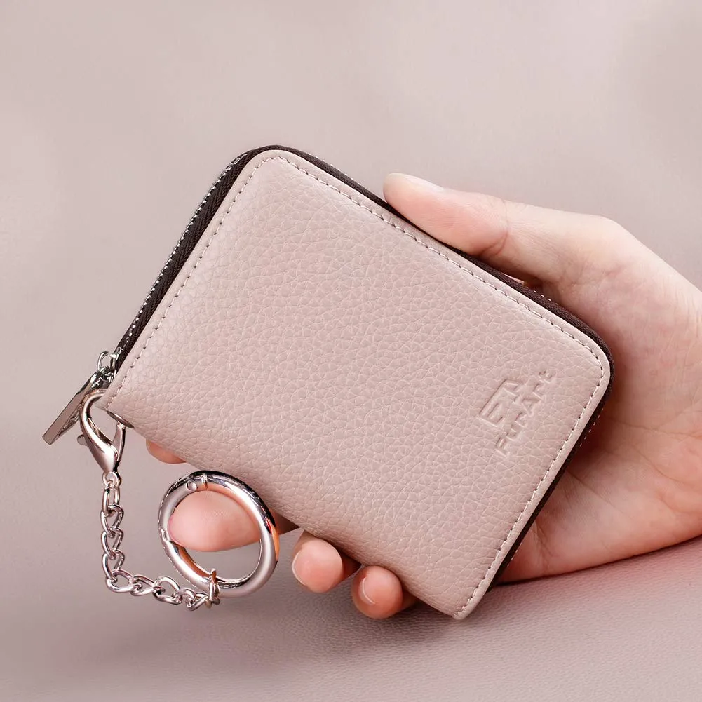 FurArt Porta Carte di Credito con Blocco RFID e Cerniera per Donna e Uomo - immagine 6