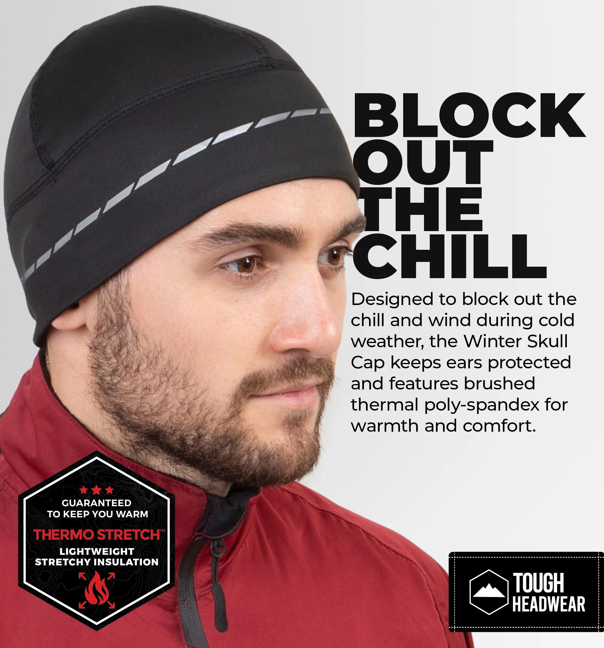 Tough Headwear Sottocasco Moto Termico per Ciclismo e Sport, Taglia Unica - immagine 2