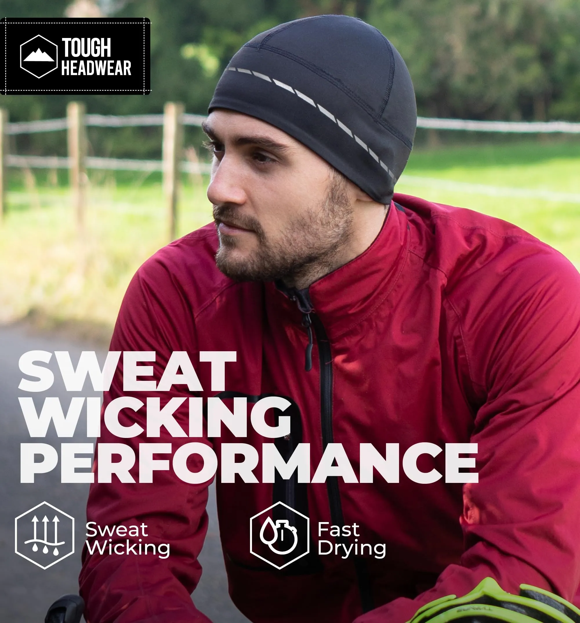 Tough Headwear Sottocasco Moto Termico per Ciclismo e Sport, Taglia Unica - immagine 4
