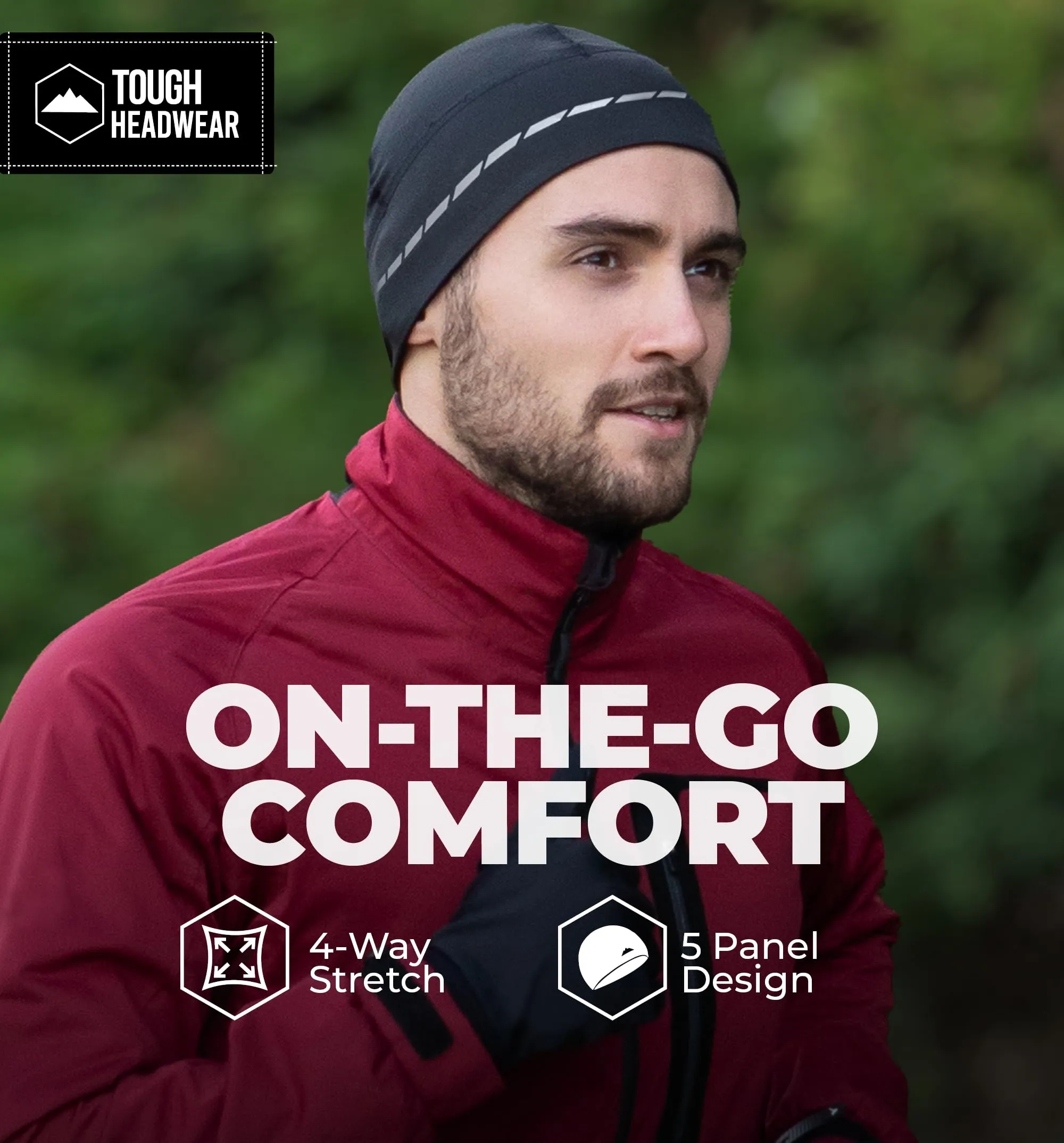 Tough Headwear Sottocasco Moto Termico per Ciclismo e Sport, Taglia Unica - immagine 5